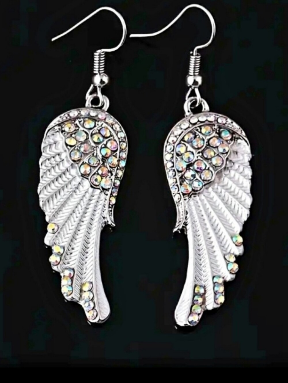 Angel Wings Silver Earrings